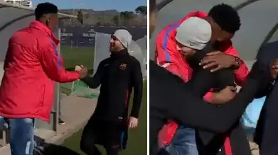 Watch: Yerry Mina Has The Most Humble Reaction To Meeting Messi 