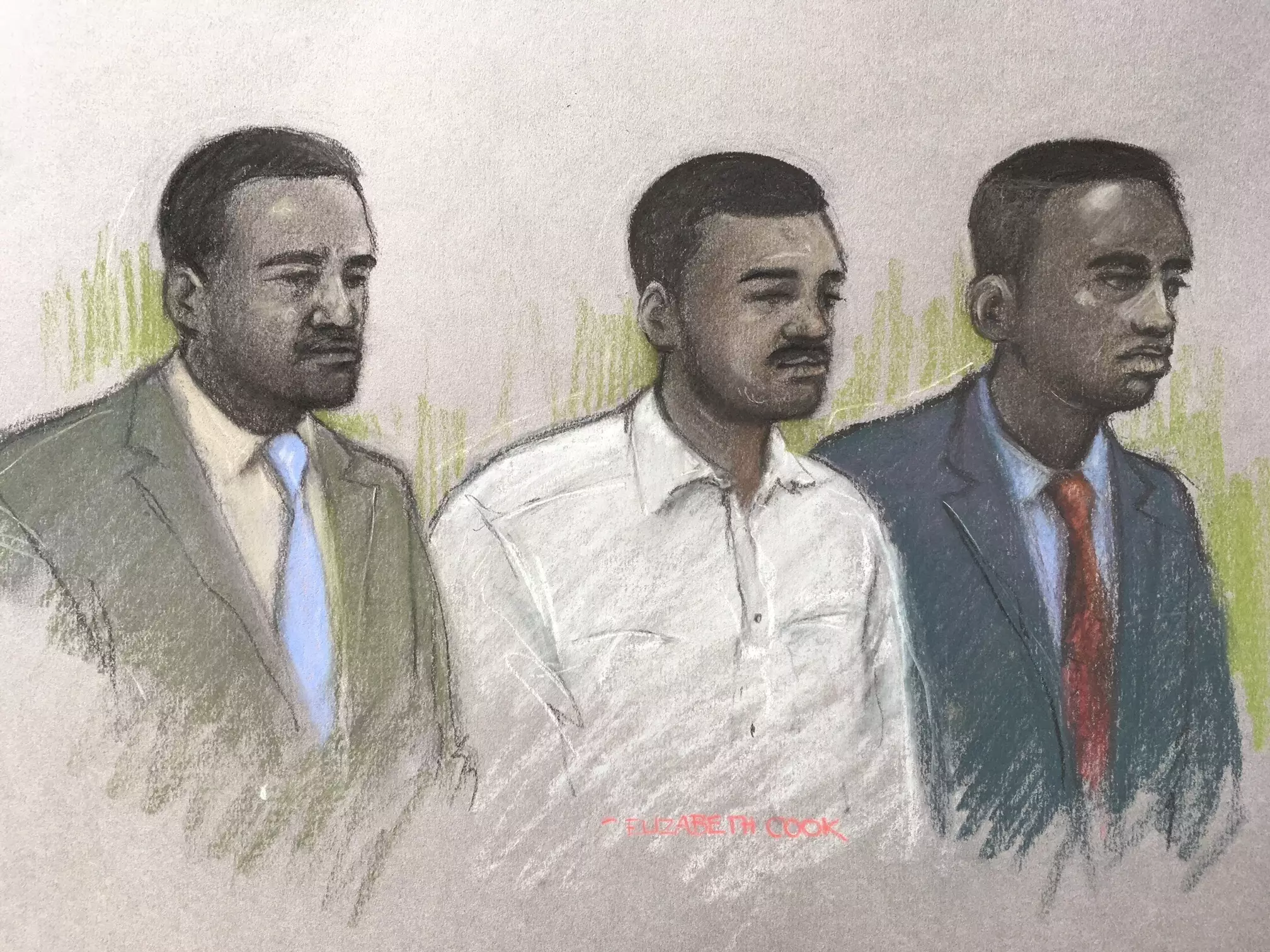 The three men accused of killing Harry Uzoka.