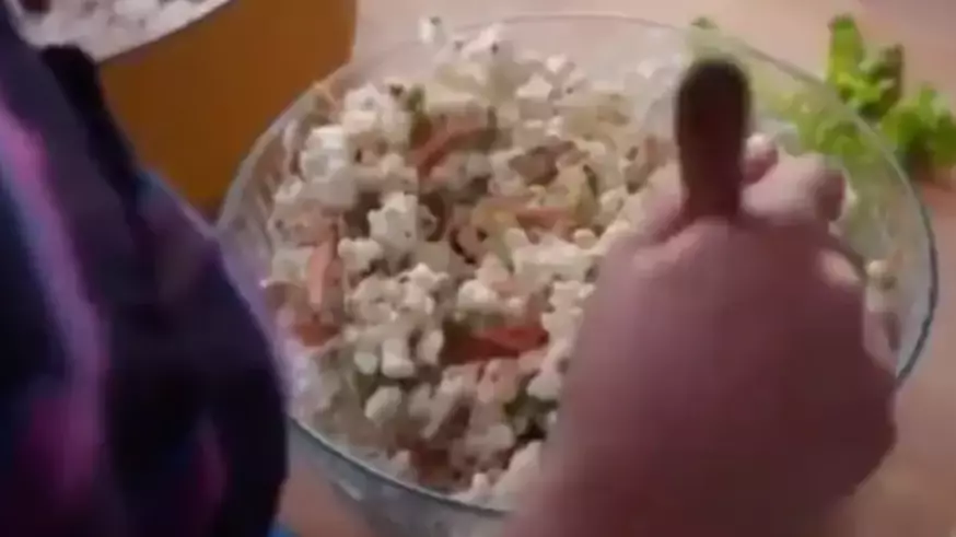 People Are Very Angry About This Woman's Popcorn Salad 