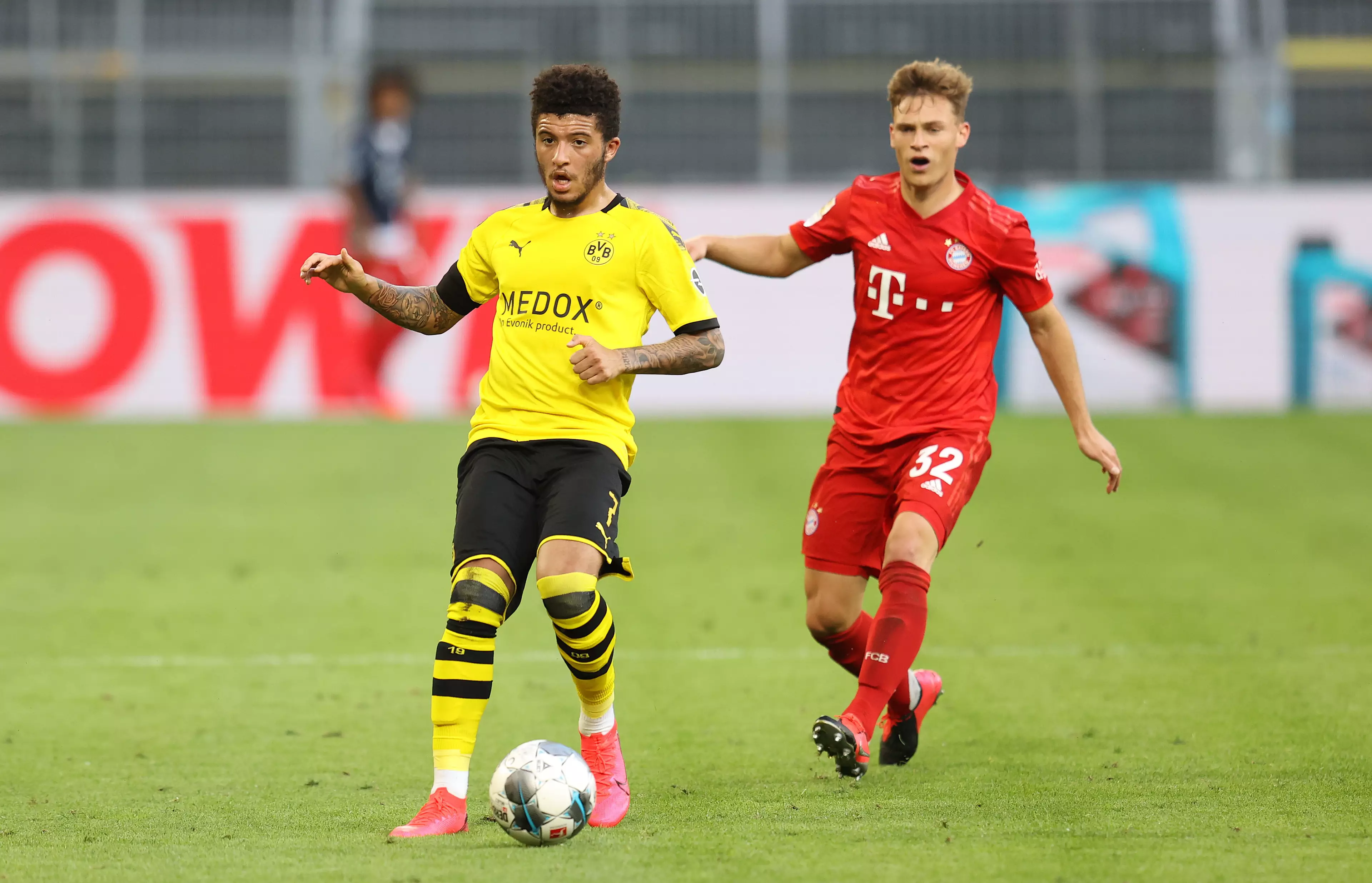 Sancho was a second half substitute for Dortmund against Bayern on Tuesday evening. Image: PA Images