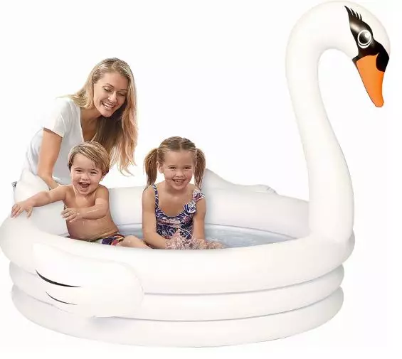 There's also a swan version of the pool.