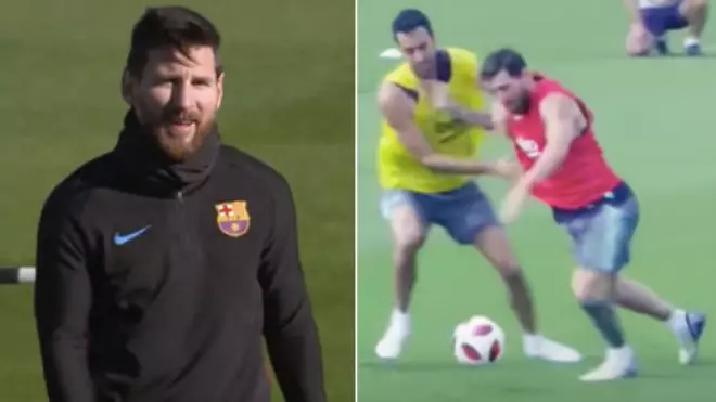 What Lionel Messi Does In Barcelona Training When He Gets Upset 