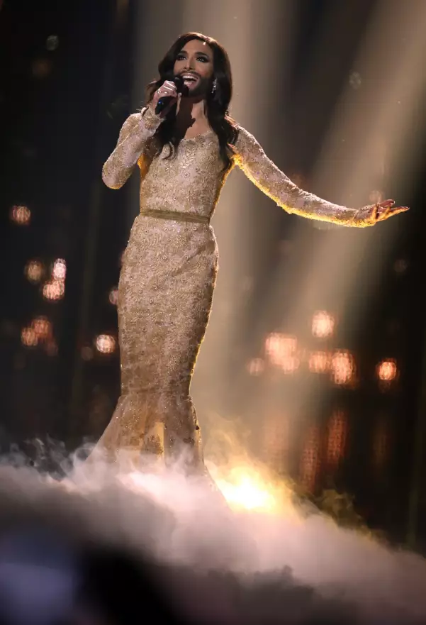 Conchita Wurst at the Eurovision Song Contest 2014 in Copenhagen.