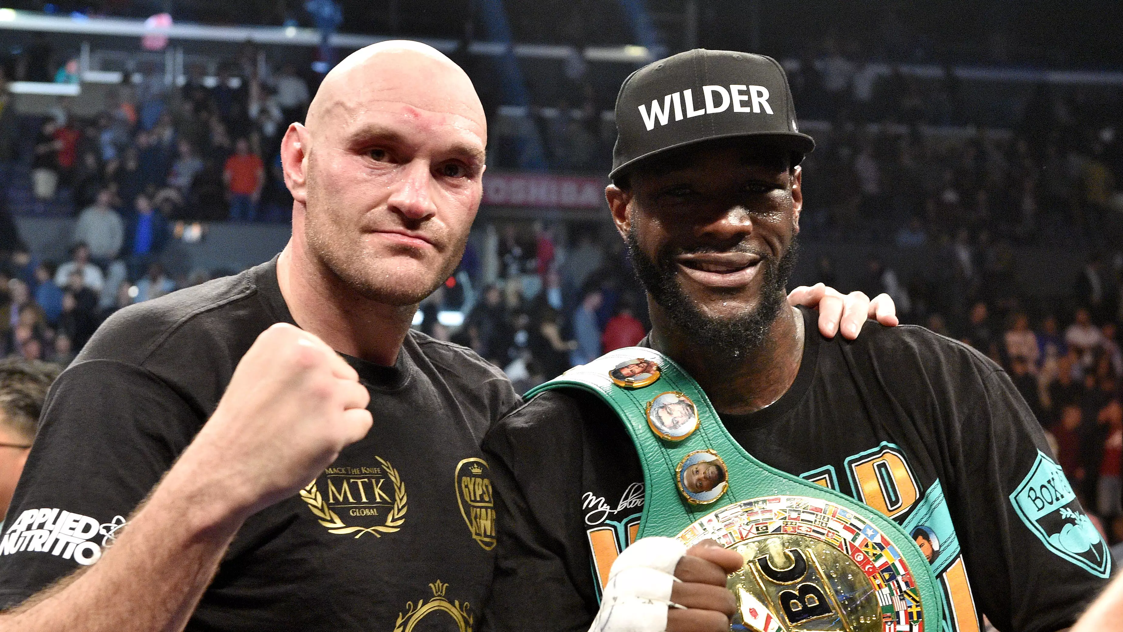 Fury and Wilder after the first fight. Image: PA Images