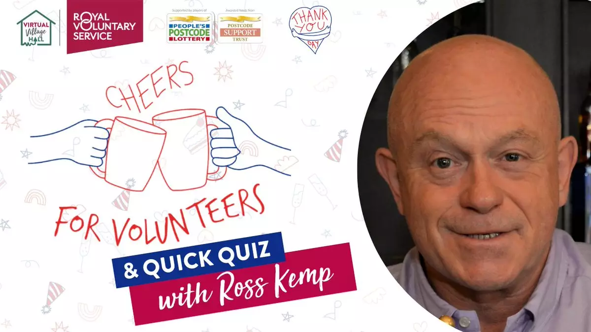 Kemp will be raising a glass for the UK's army of volunteers.