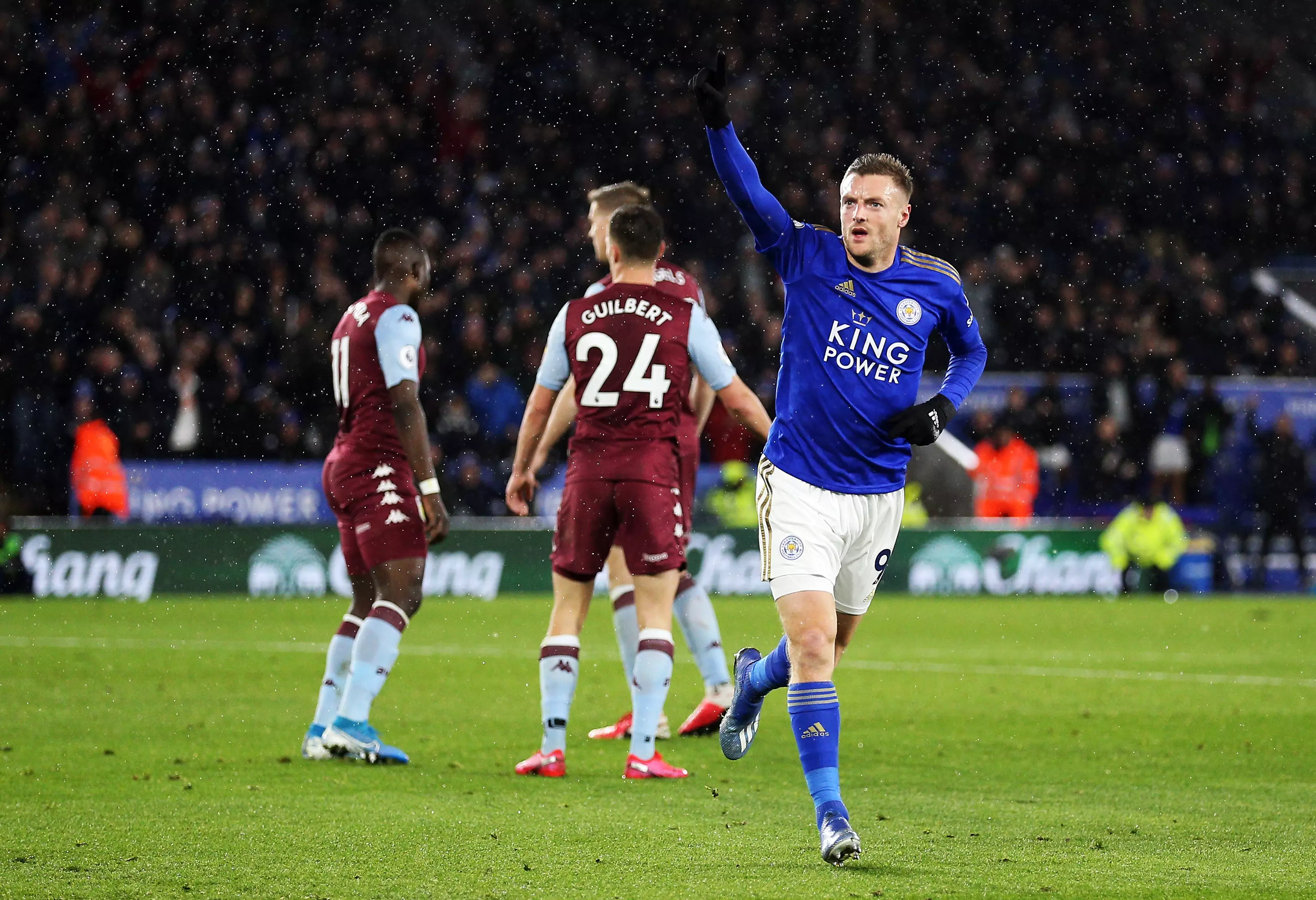 Leicester's 4-0 win over Aston Villa was the most recent Premier League game. Image: PA Images