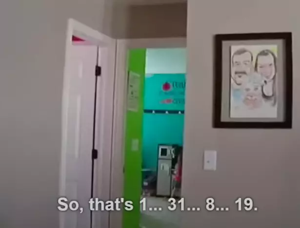 The YouTuber believes the girl seen to the left of the doorframe at approx 0.33 is a ghostly apparition (