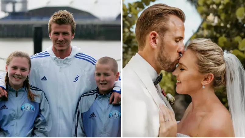 The Moment 11-Year-Old Harry Kane Met David Beckham With Schoolgirl Who Would Become His Wife