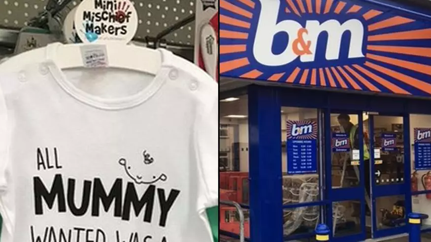 Disgusted Parents Slam 'Revolting' B&M Babygrow For Making Sexual References