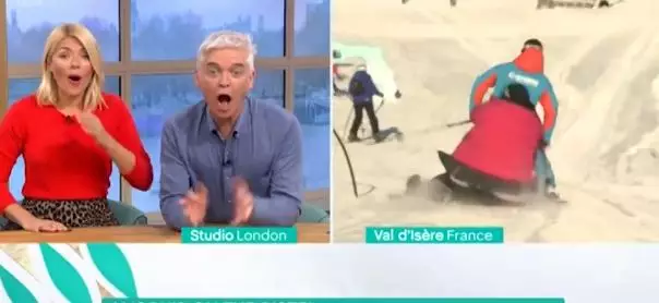 Phil and Holly were in hysterics as the segment went wrong.