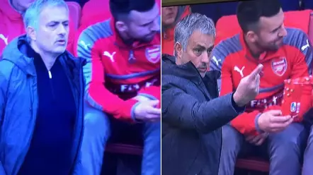 WATCH: Gary Neville Can't Believe The Arsenal Bench Are Eating Maltesers 