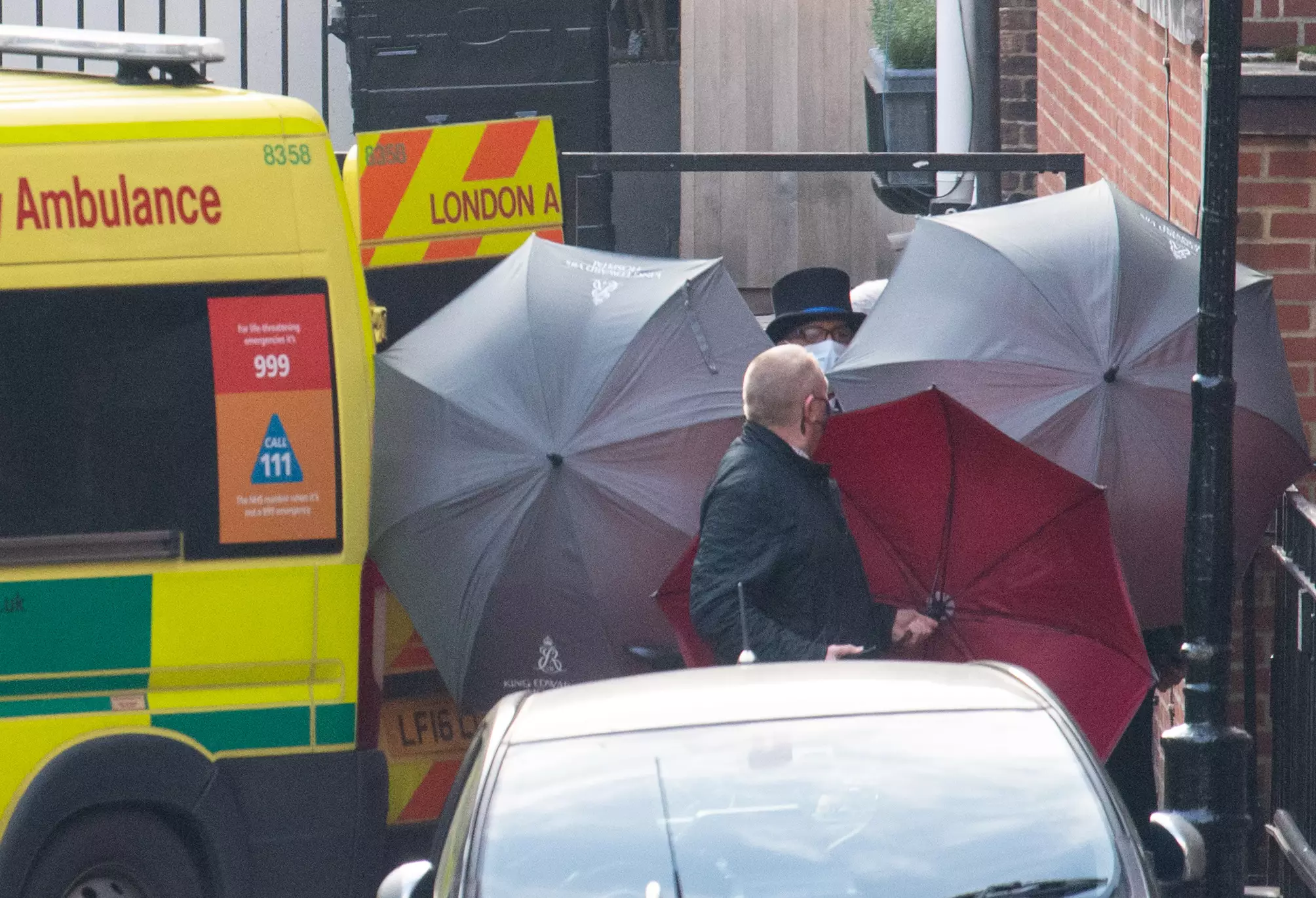 The Duke was taken by ambulance to a new hospital at 11.15am this morning (