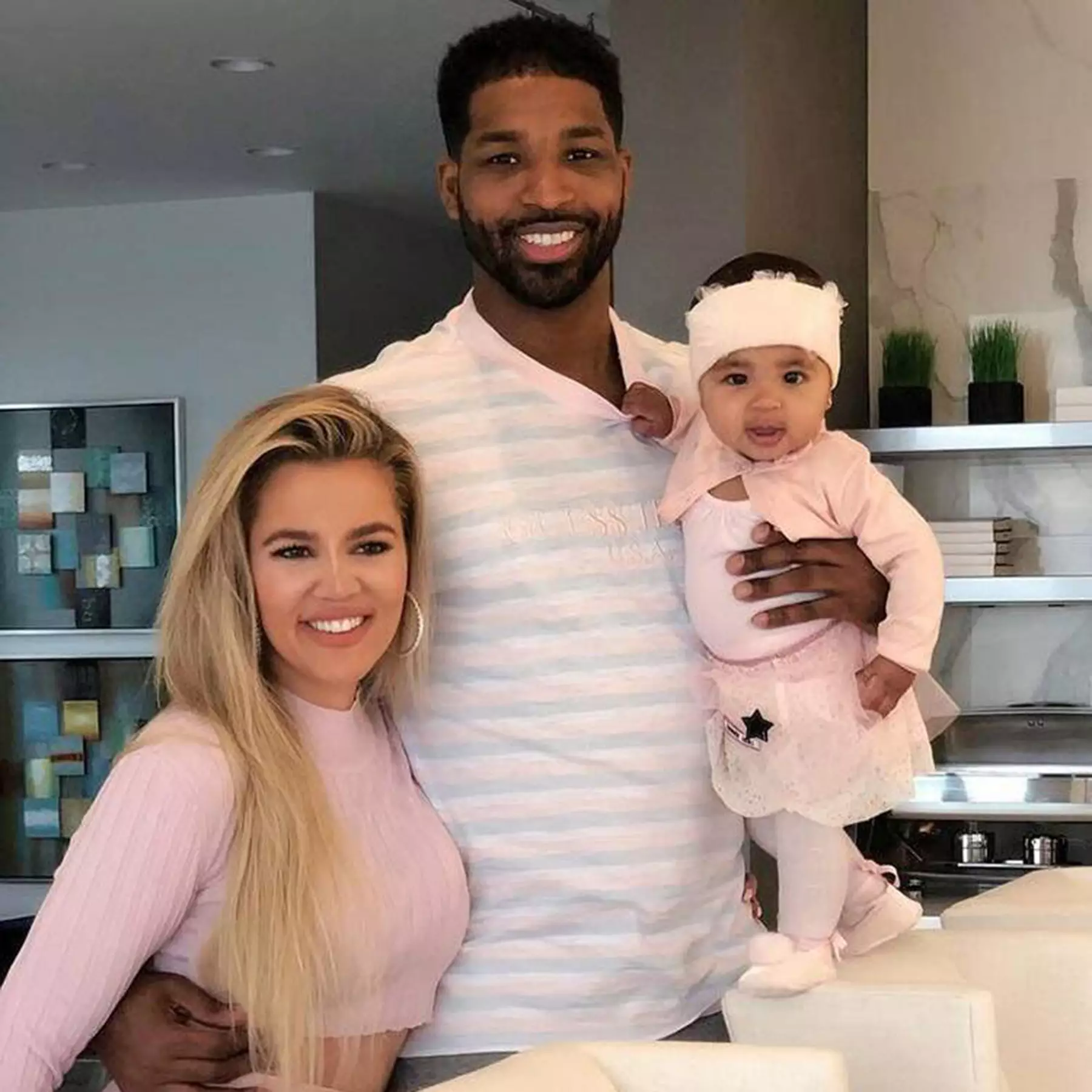 Khloe shares daughter True with Tristan (