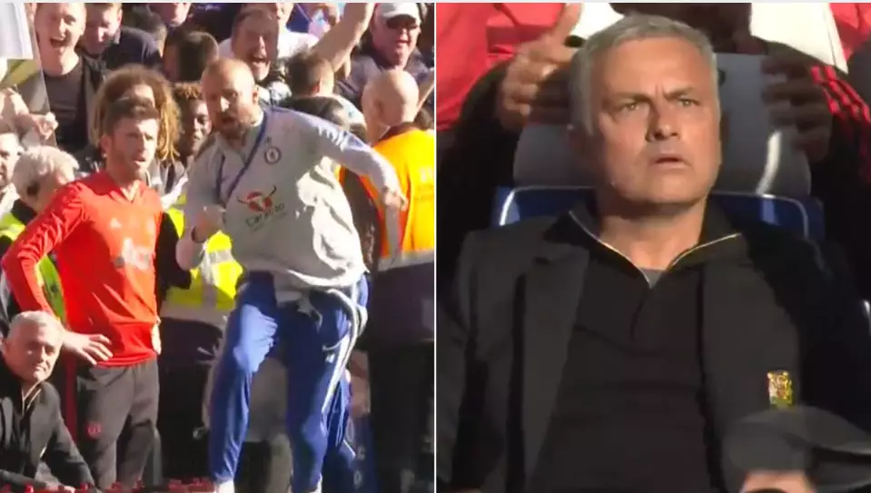 Jose Mourinho Goes Crazy After Chelsea Staff Member Marco Ianni Celebrates Equaliser In His Face