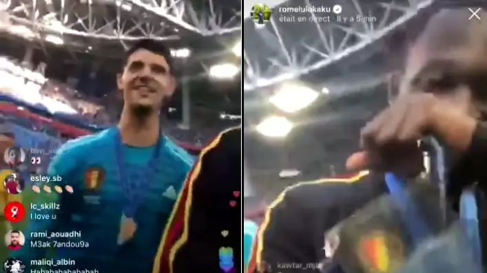 Watch: Romelu Lukaku Hilariously Asks Thibaut Courtois "Where Are You Going?"