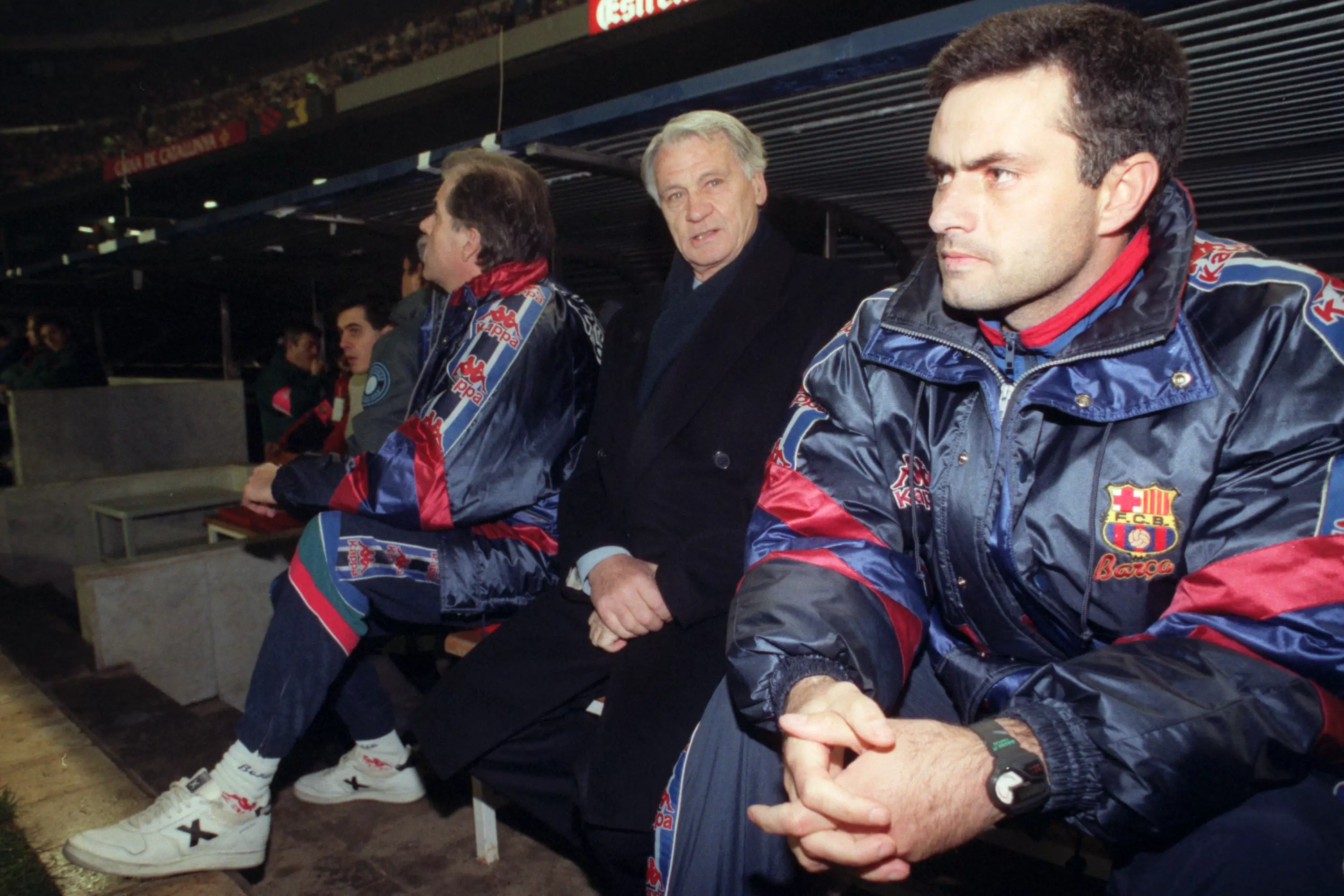 Robson and Mourinho at Barcelona in 1997 (Image
