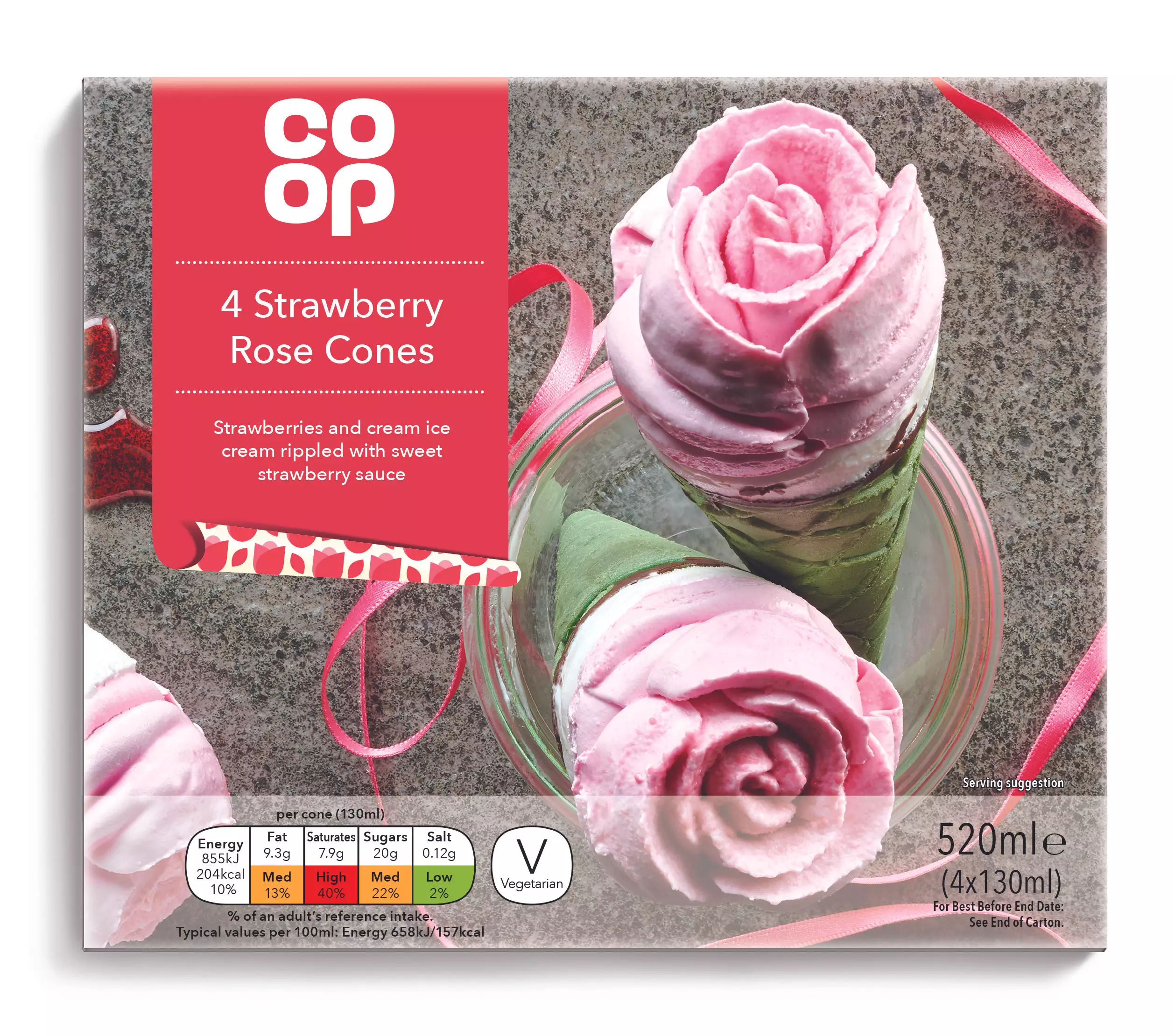 Priced at £2, the rose cones arrive in Co-op stores from Saturday 1st February (