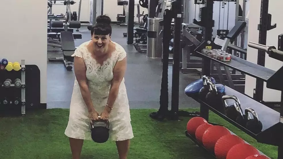 Bride Vows To Wears Her Wedding Dress Everywhere – From The Shops To The Gym