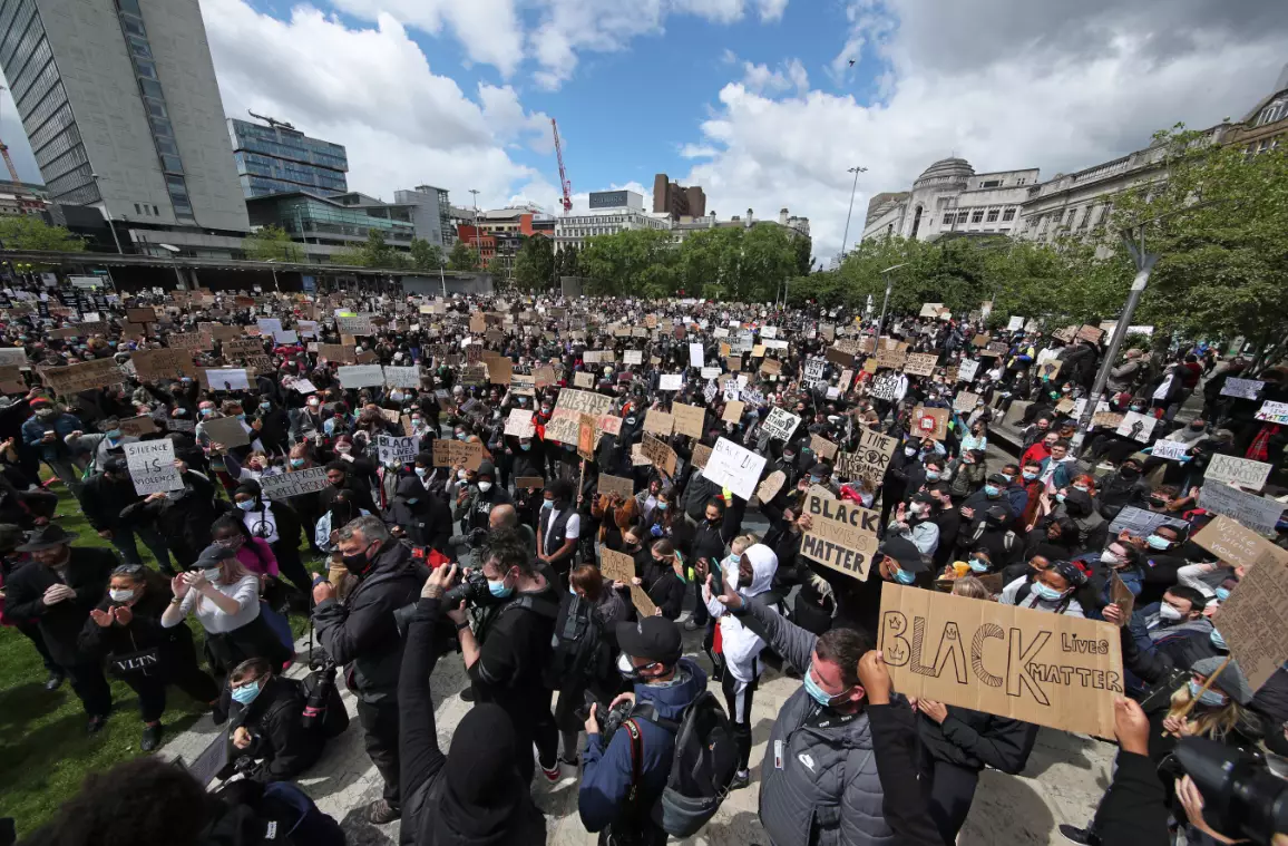 Piccadilly Gardens in Manchester.