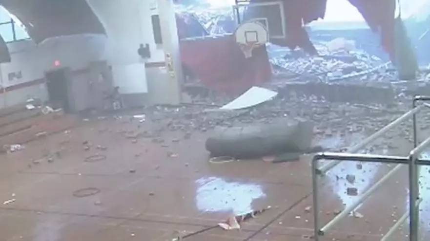 Footage Shows Students Running For Their Lives As Storm Rips Through School