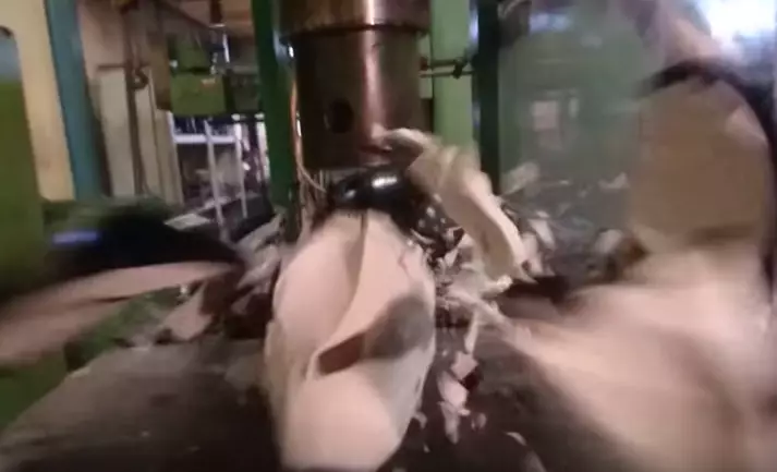 A Bowling Ball Gets Crushed By A Hydraulic Press