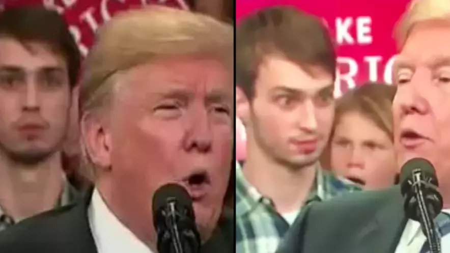 Man Gets Removed From Donald Trump Rally After Pulling Hilarious Faces