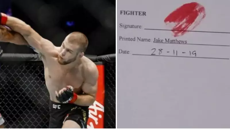 UFC Star Signs Fight Agreement Using His Own Blood