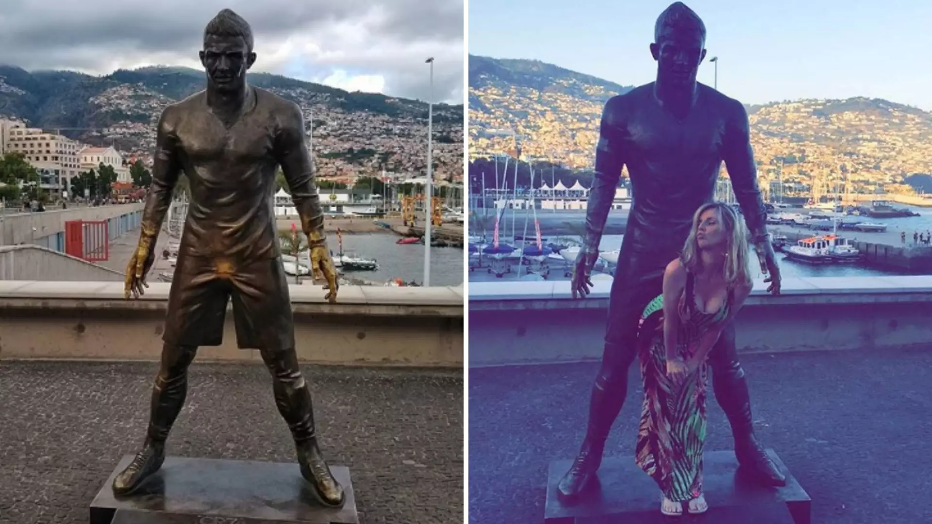 Football Fans Can't Keep Their Hands Off Cristiano Ronaldo Statue's Crotch