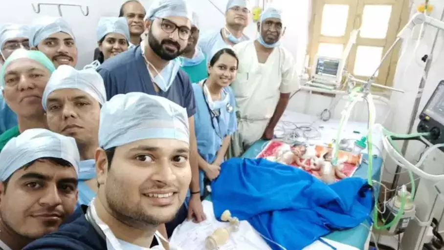 A team of surgeons successfully operated on a different set of conjoined twins.