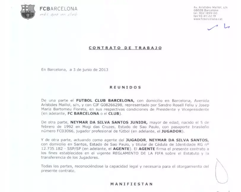Neymar Contract