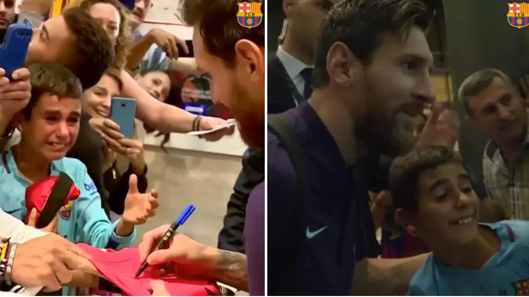 This Young Lad's Reaction To Meeting His Idol Lionel Messi Was Priceless