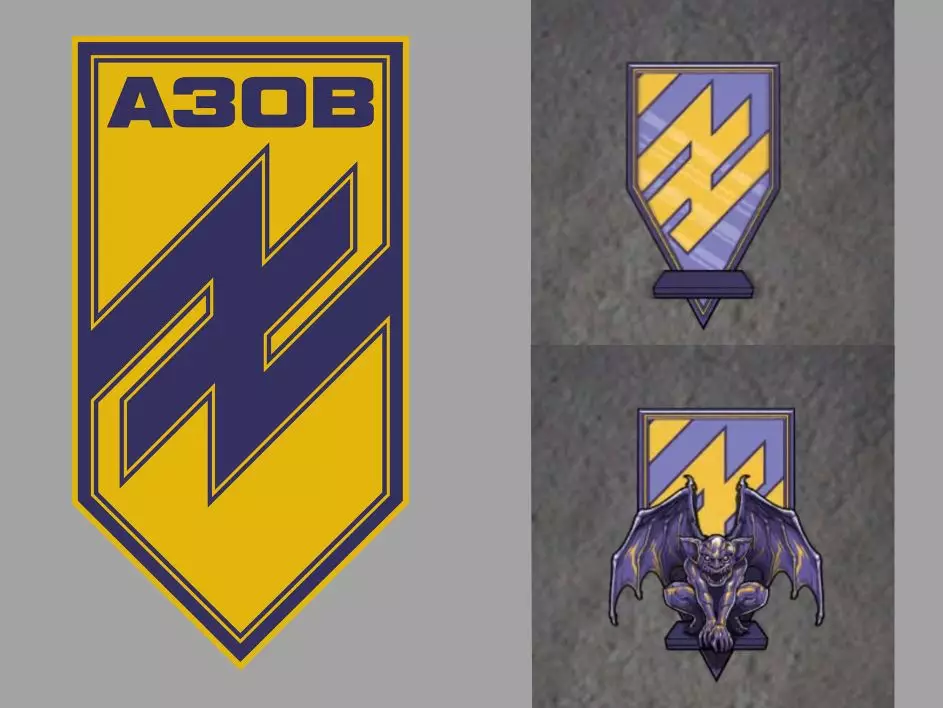 Comparision of the Azov emblem (Left -
