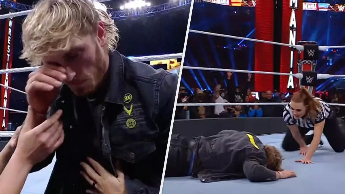 Logan Paul Bodied By A Stone Cold Stunner At WrestleMania 