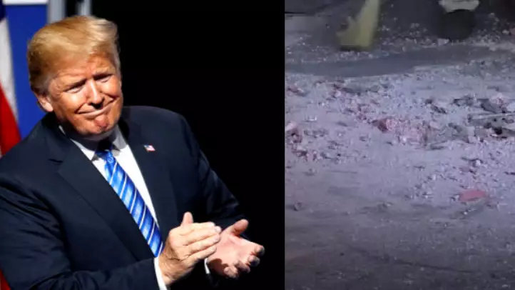 Donald Trump's Hollywood Walk Of Fame Star Destroyed By Vandal With Axe