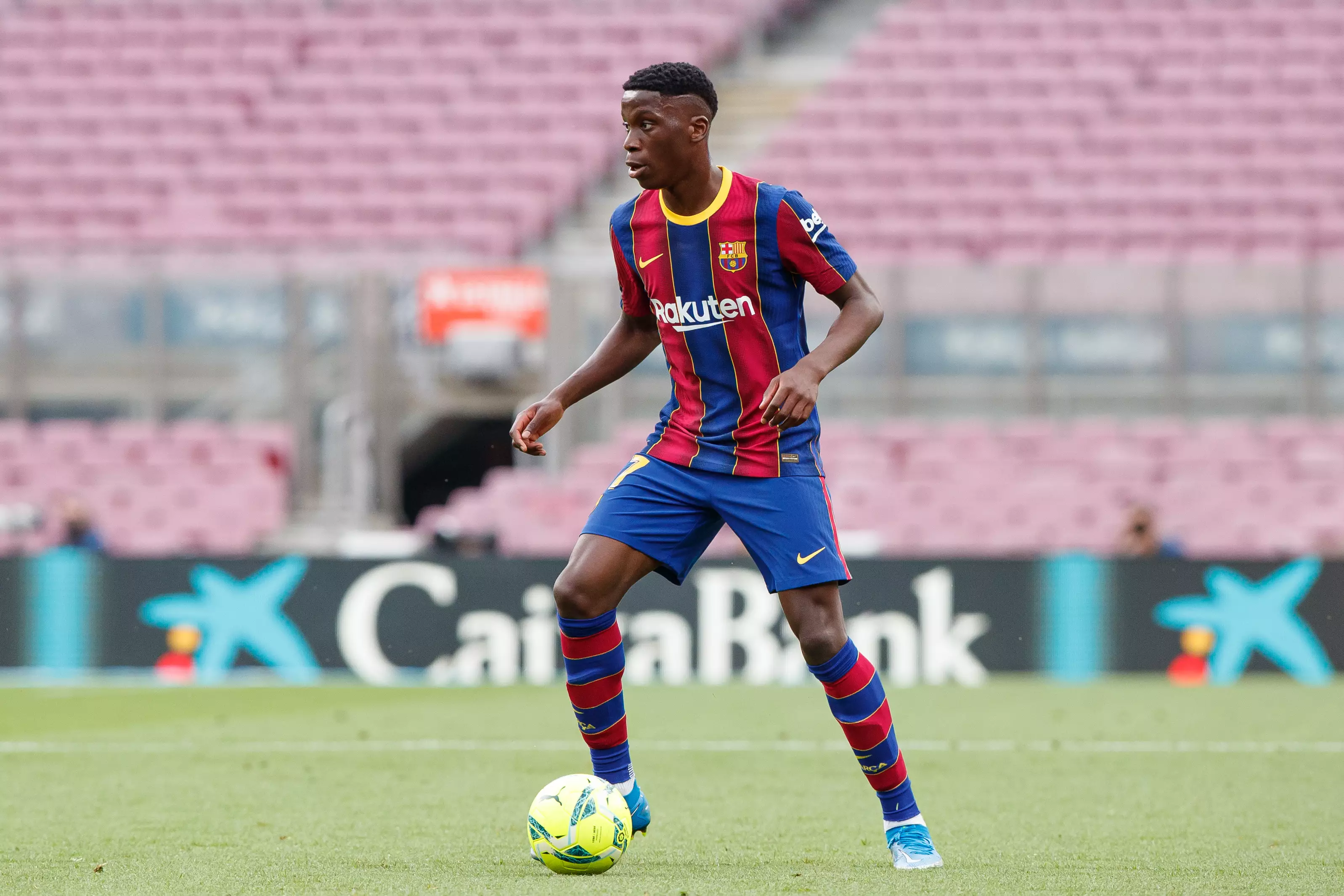Moriba did get some decent run outs for Barcelona last season. Image: PA Images