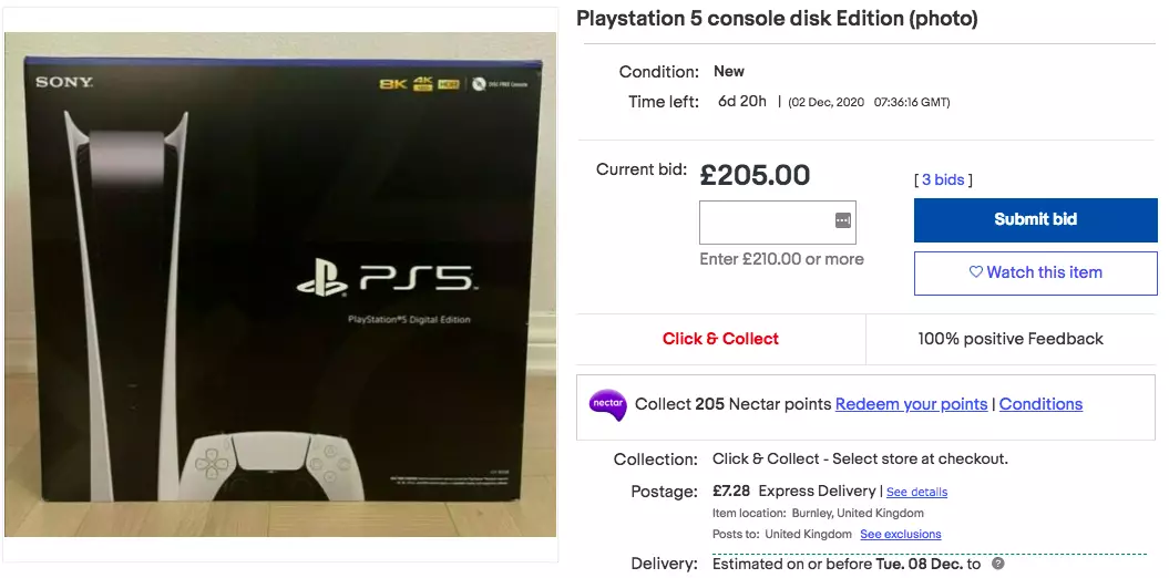 ANOTHER ebay PlayStation 5 Photo listing /