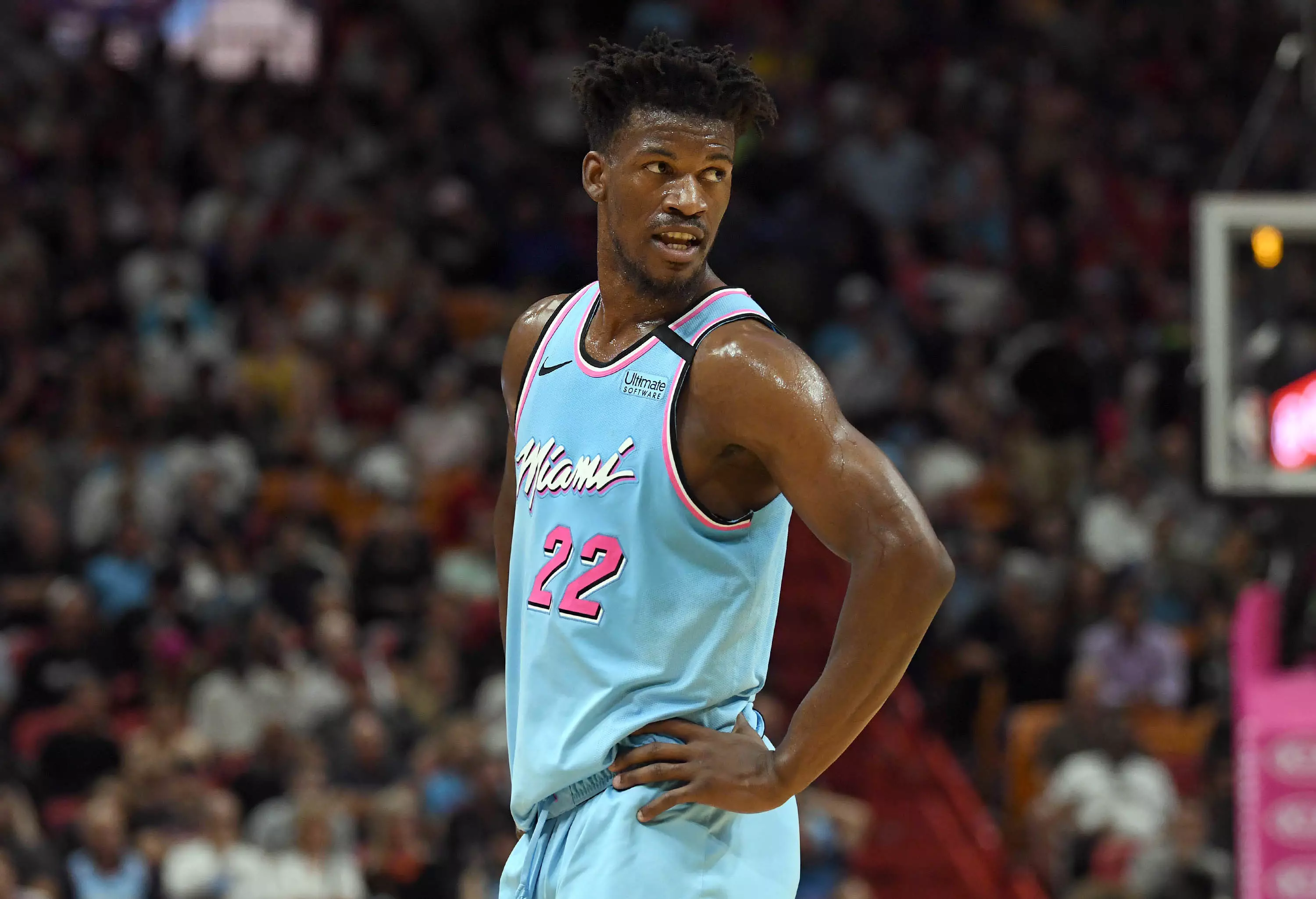 Jimmy Butler in action for the Heat.