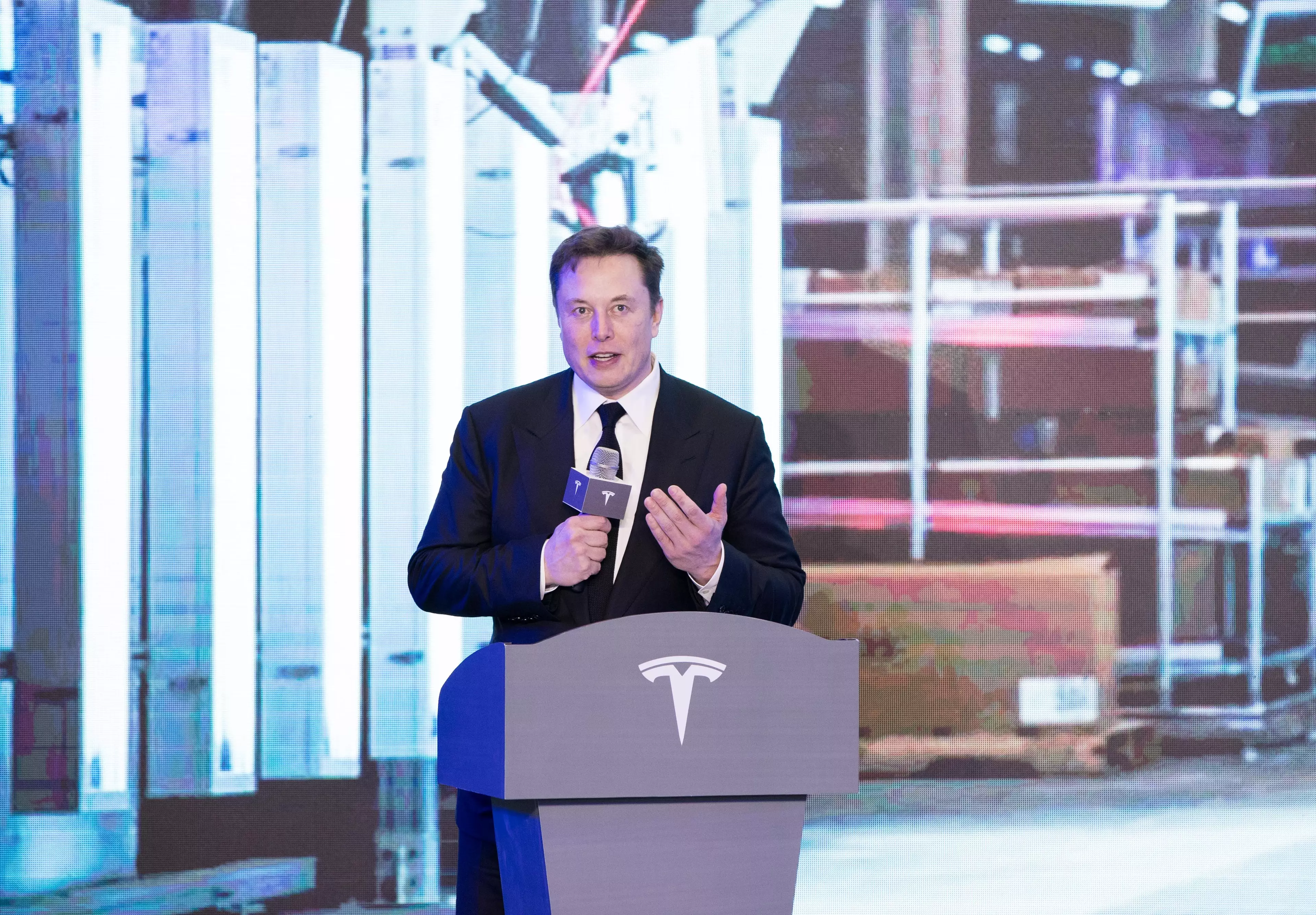 Musk's Tesla shares have risen dramatically this year.