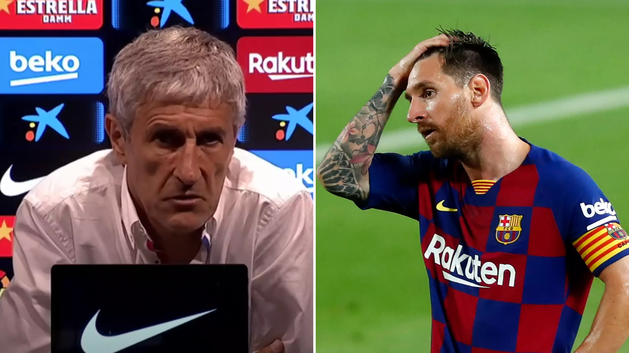 Barcelona Manager Quique Setien Makes Shocking Admission After Lionel Messi's Post-Match Rant