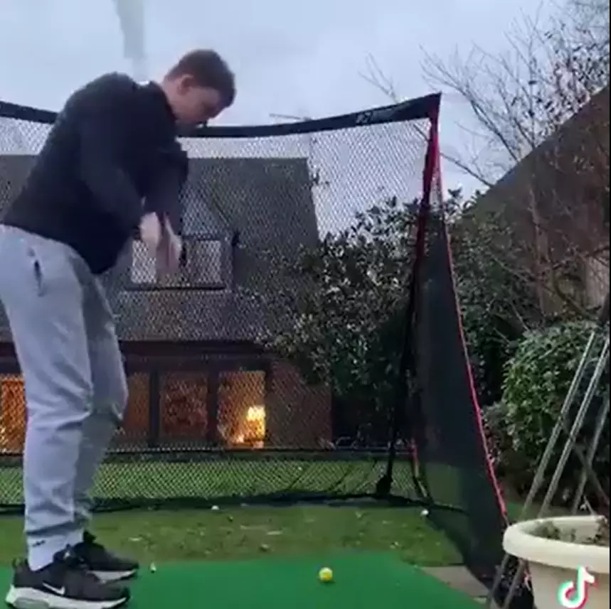 Rory captured mid-swing.