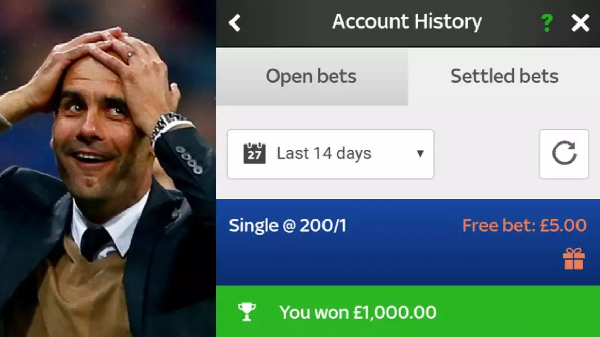Lucky Punter Wins £1,000 From A Free Bet With A Ridiculous Selection