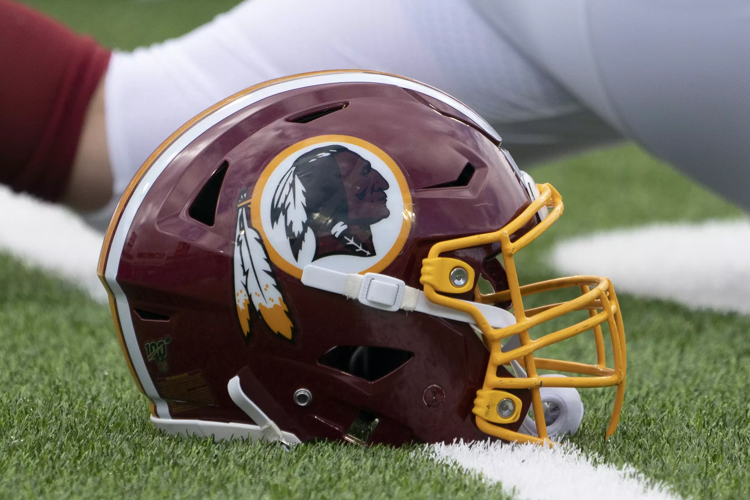The Washington Redskins' helmet.