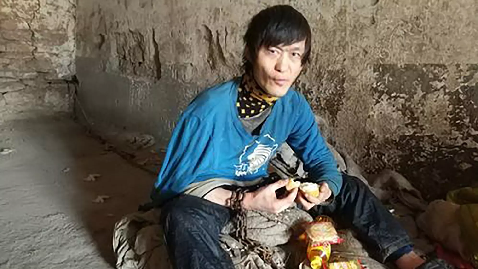 Mentally Ill Chinese Man Chained Outside For More Than Ten Years