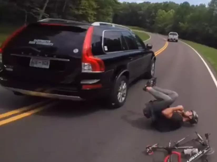 Cyclist knocked off bike