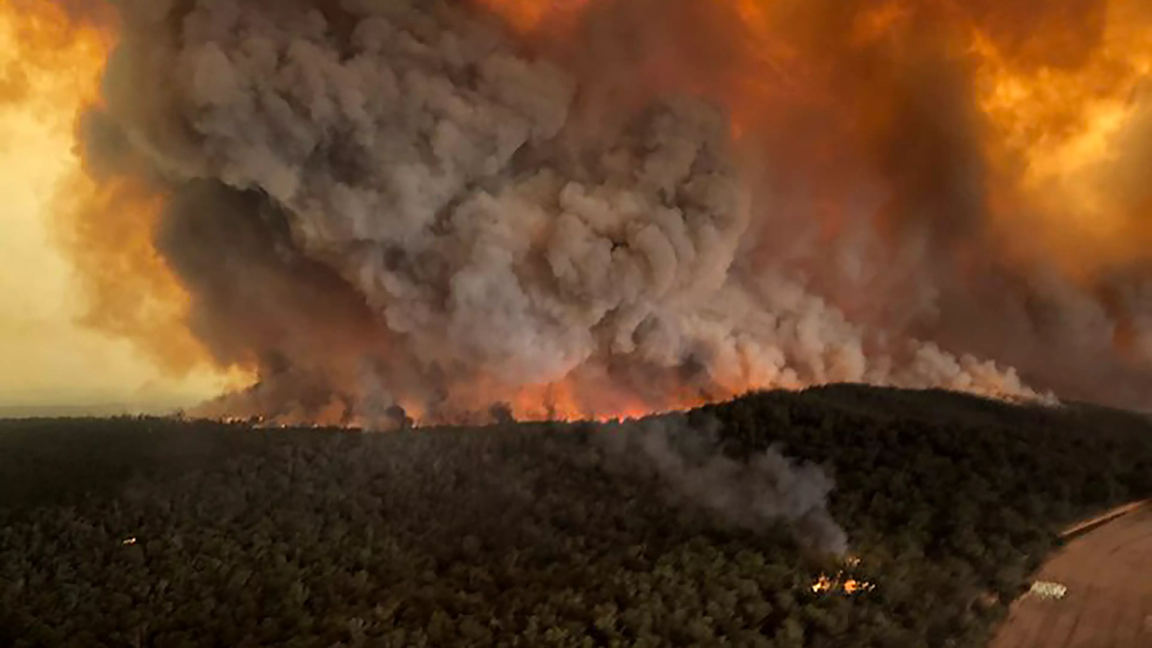 Two Bushfires Merge In Australia To Create Huge Blaze