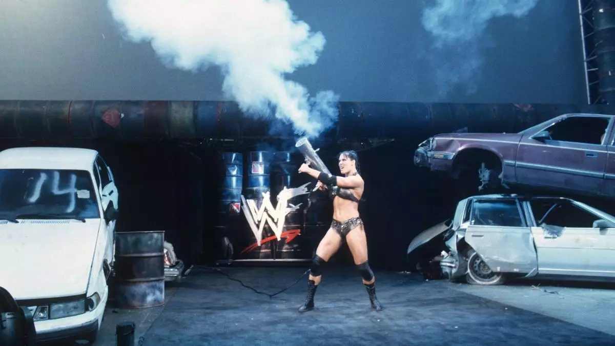 Chyna making an explosive entrance. Image: WWE