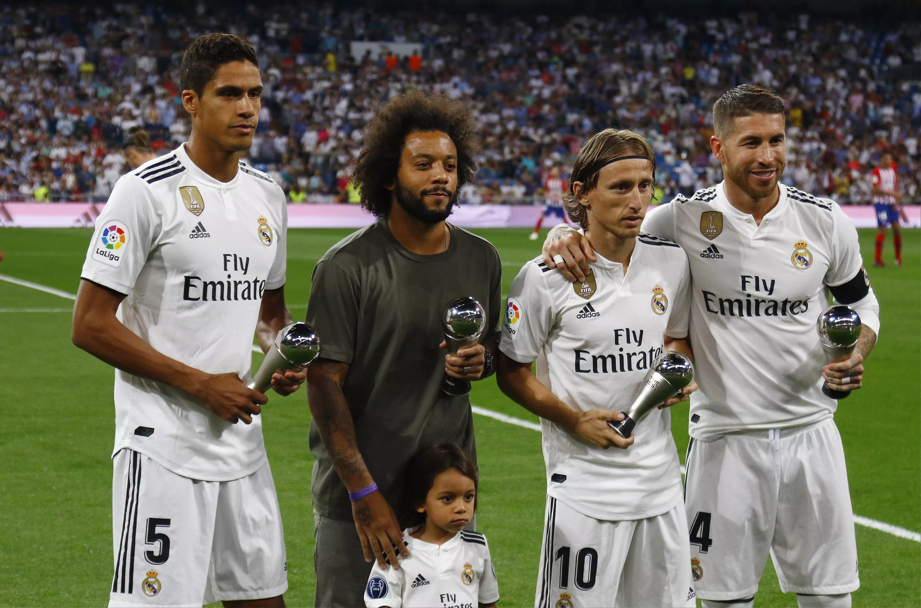 Raphael Varane, Marcelo, Luka Modric and Sergio Ramos (Image