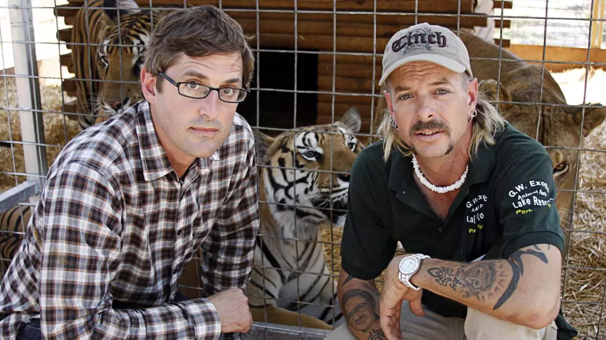 Louis Theroux and Joe Exotic in America's Most Dangerous Pets back in 2011 (