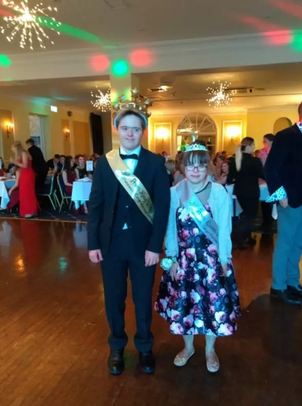 The happy couple were crowned prom king and queen.