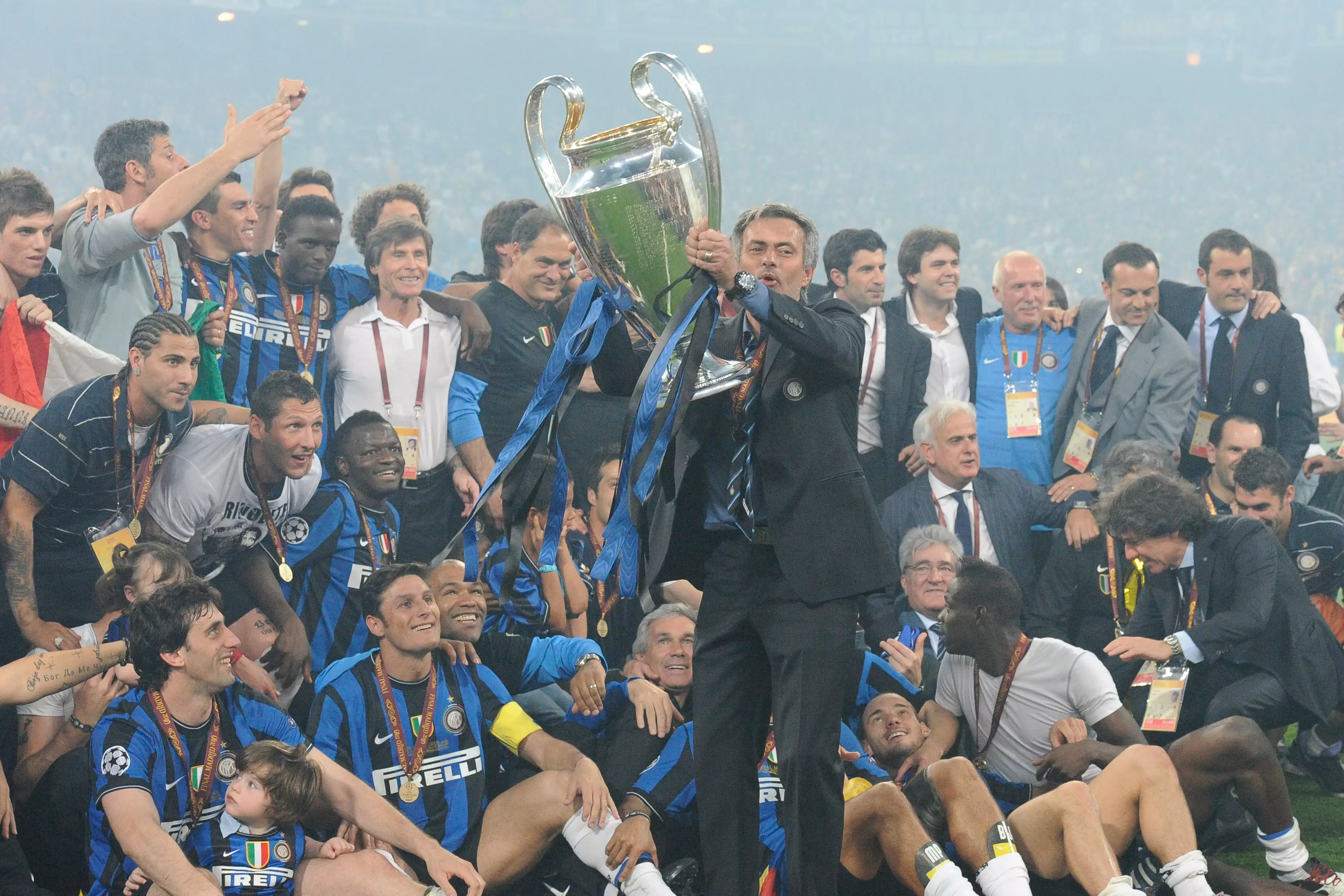 Jose Mourinho after his Inter Milan side defeated Bayern Munich in 2010. (Image